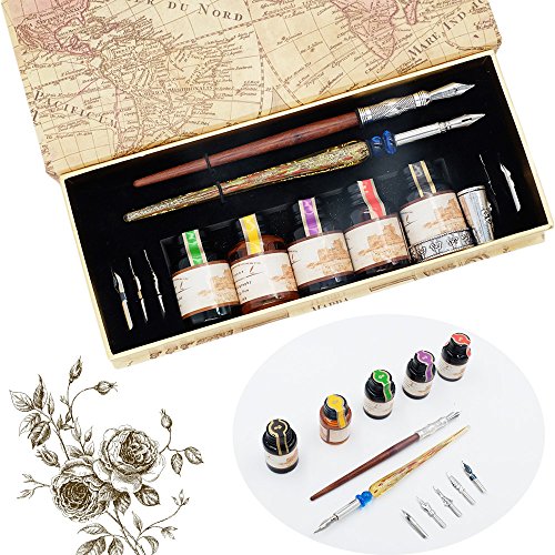 Time to be fancy. – GC Quill Writing Calligraphy Pen Set Writing Case 100%  Handcrafted. – cspierdowis' Product Review Blog