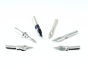 HASTHIP Feather Pen Set, Mechanical Style Metal Nibs Feather