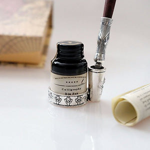 Antique Wooden Stem Pen Handcrafted Calligraphy Pen Set - LL-18