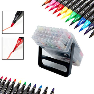 GC Dual Brush Pens Set, 36-Pack Watercolor Calligraphy Markers - GCAH36