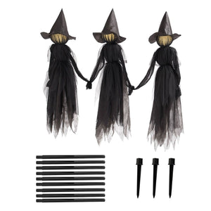 LIGHTED HALLOWEEN WITCH STAKE FOR HALLOWEEN DECORATION
