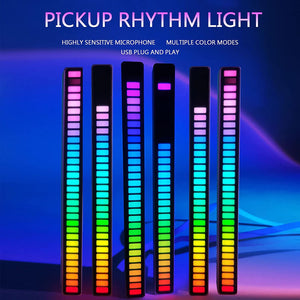 Metal Shell Rechargeable Voice-Activated Pickup Rhythm Light
